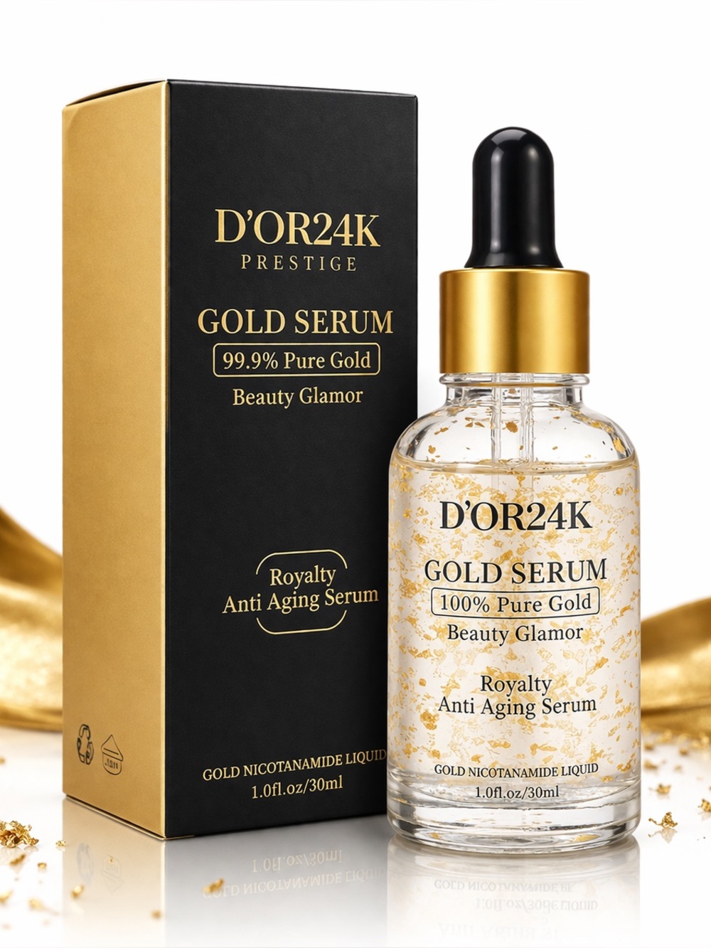 D’OR24K Prestige 99.9% Pure Gold Serum – Anti-Aging & Radiance (30ml / 1.01 fl.